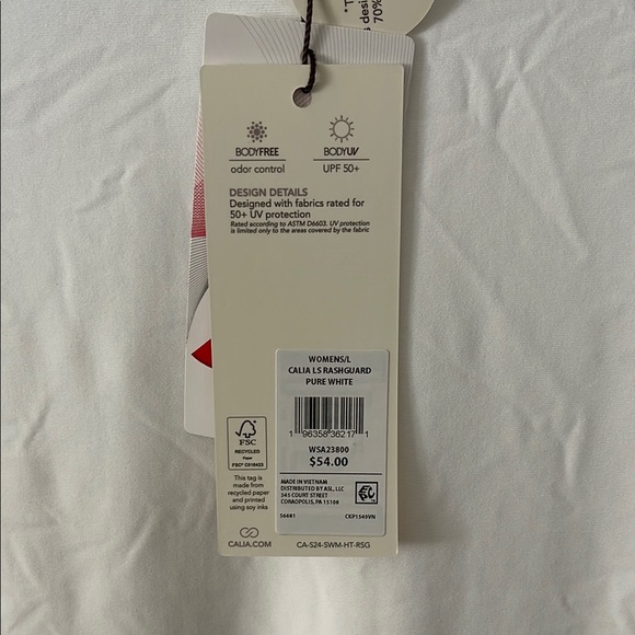 CALIA Swim Collection Rash Guard NWT - Picture 3 of 3